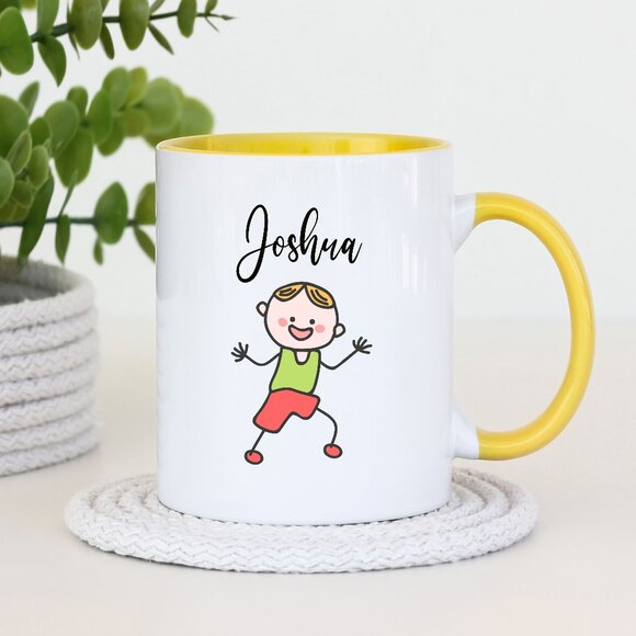 Custom Name 11oz Mug, Kids Gift, Boys Cup, Christmas, Birthday - Picture 2 of 2